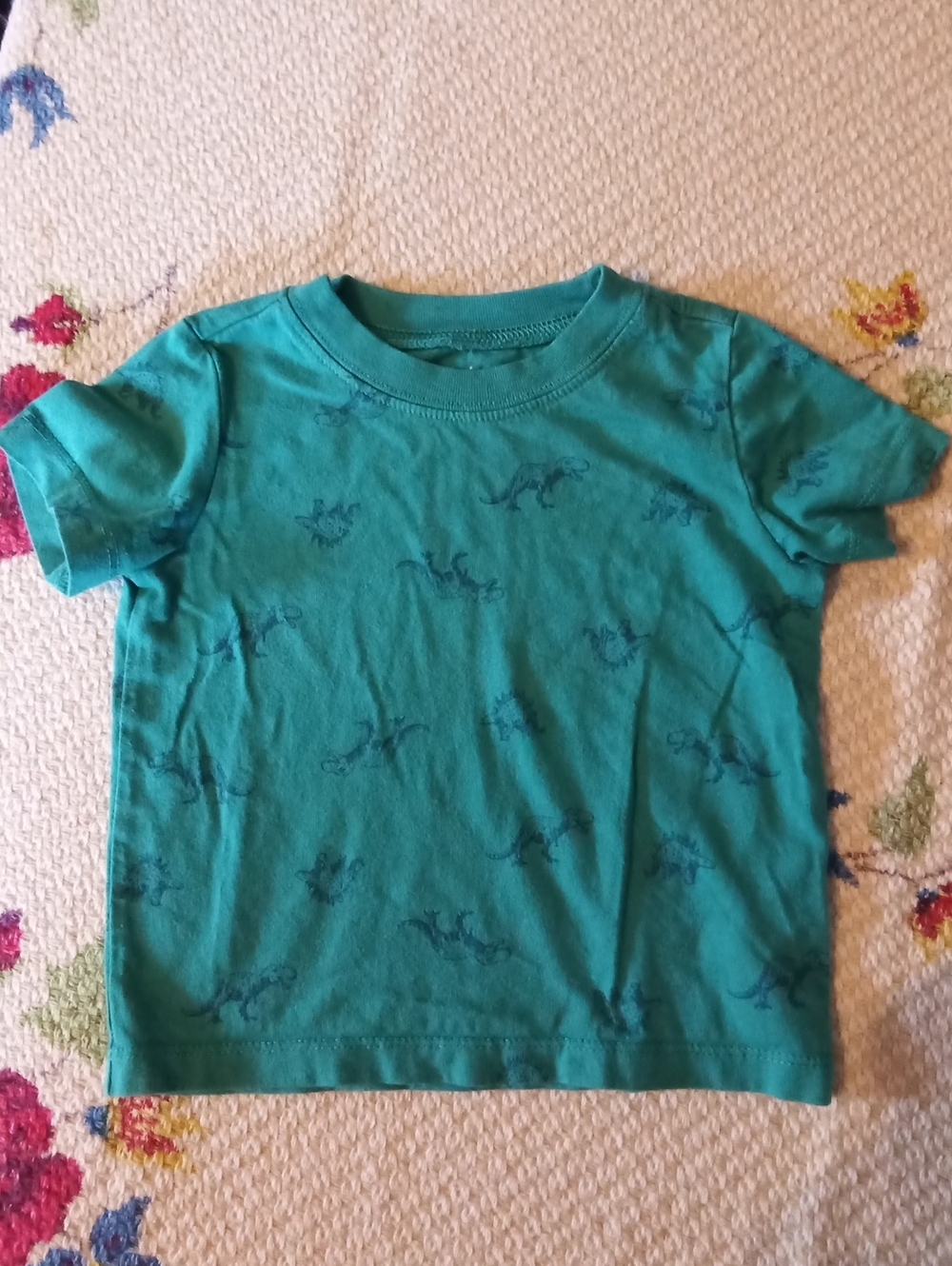 Carter's Green Short Sleeve Tee with Dinosaur Print